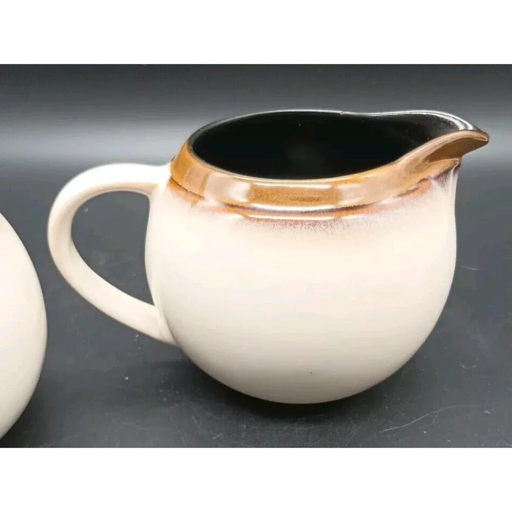 Pier 1 Sahara Creamer Sugar Bowl With Lid Round